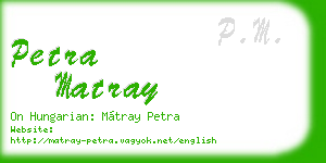 petra matray business card